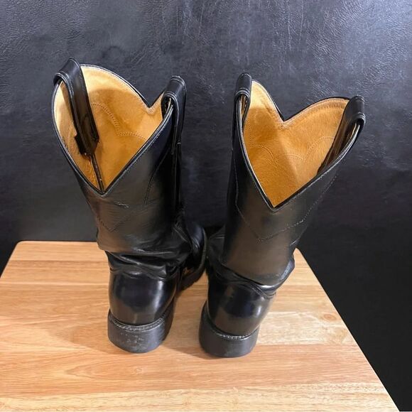 Justin Black Round Toe Boots‎ Size 6 1/2 D - Picture 9 of 11